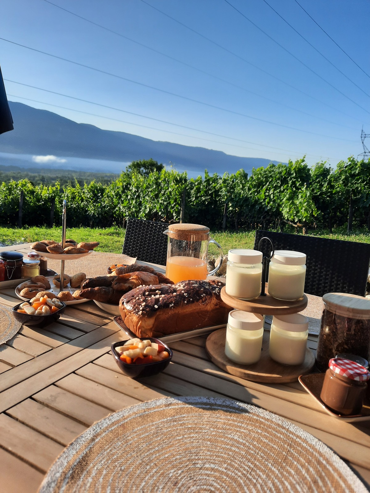 petit déjeuner complet gîte Aix-les-bains